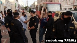 «Ланцуг салідарнасьці» ў Гомлі, 19 чэрвеня. Ілюстрацыйнае фота