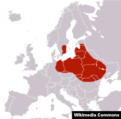 Пашыранасьць чарвяца Porphyrophora polonica ў гаспадарча значных колькасьцях. Паводле Paul Mushak, 1988