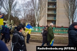 Пратэст у Генічэску супраць расейскай агрэсіі