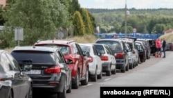 Архіўнае ілюстрацыйнае фота. Чарга на беларуска-польскай мяжы