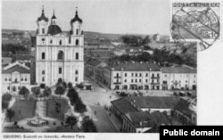 Фарны касьцёл, зьняты зь вежы Фары Вітаўта. Фота oldgrodno.by