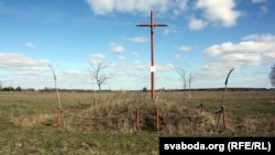 Каля Сабалёў краязнавец Анатоль Жалудка ўсталяваў помнік у гонар паўстанцаў 1863 году