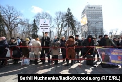 Акцыя прыхільнікаў і праціўнікаў Саўчанкі каля Вярхоўнай Рады