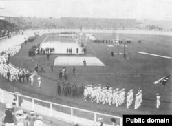 Парад зборных у 1908 годзе. Фота: Theodore Andrea Cook