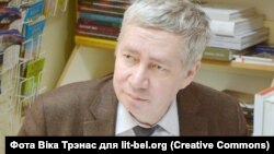 Пятро Васючэнка на прэзэнтацыі кнігі «Дзівоснае лета паноў Кубліцкага ды Заблоцкага» ў 2018 годзе