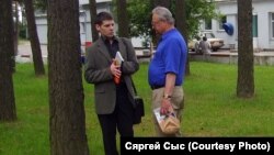 Сяргей Шапран (зьлева) і Генадзь Бураўкін. Фота Сяргея Сыса