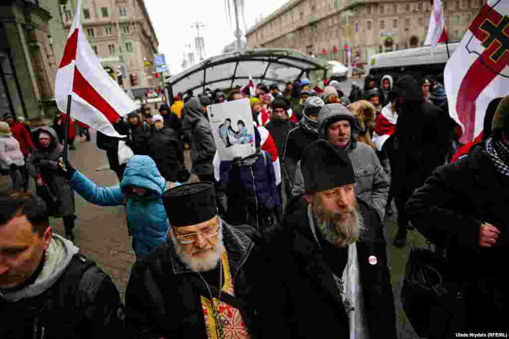 У мітынгу бралі ўдзел і сьвятары Беларускай аўтакефальнай праваслаўнай царквы, не прызнанай іншымі праваслаўнымі цэрквамі