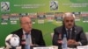 Azerbaijan-FIFA President Joseph S. Blatter and director of the SOCAR oil company Rovnag Abdullayev in Baku, 21Sep2012 