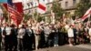 Belarus - participants of the rally in honor of Victory Day in Minsk. 1994, archive photo. 